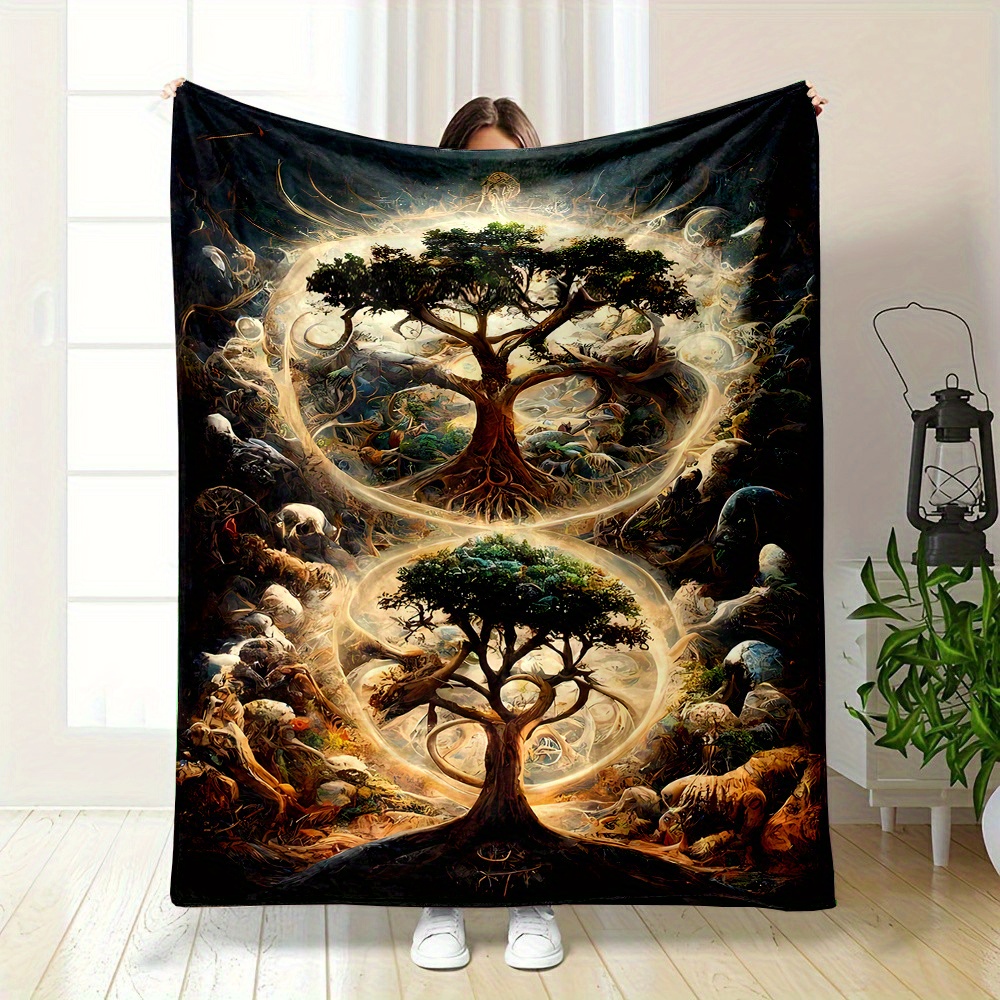 Luxury Lifestyle Travel - Luxueus Boho Fantasy Levensboom Bos Wandkleed
