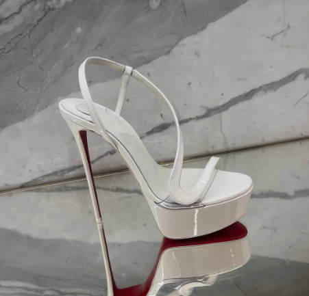 Luxury Lifestyle Shoes - Metallic leren plateau stiletto sandalen sexy